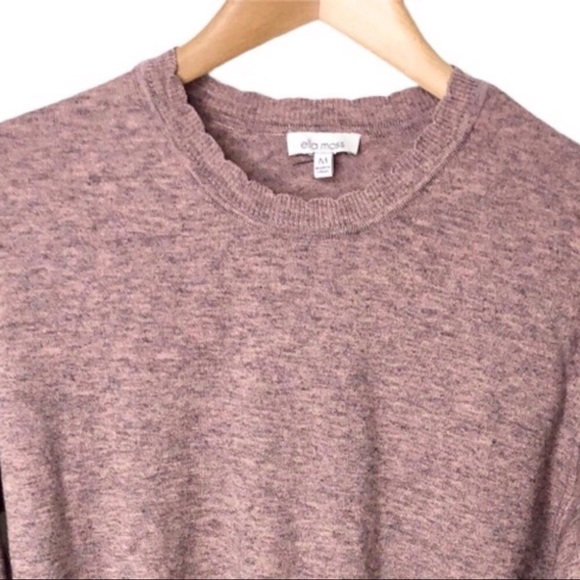 Ella Moss Maggie Sweater Puff Sleeve Pink Size Medium Crewneck Style CJEMS0450 - Picture 5 of 7